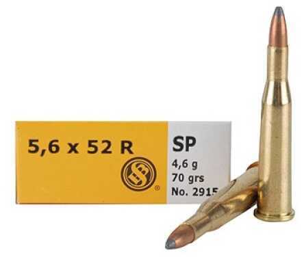 5.6X52R 20 Rounds Ammunition Sellier & Bellot 70 Grain Soft Point